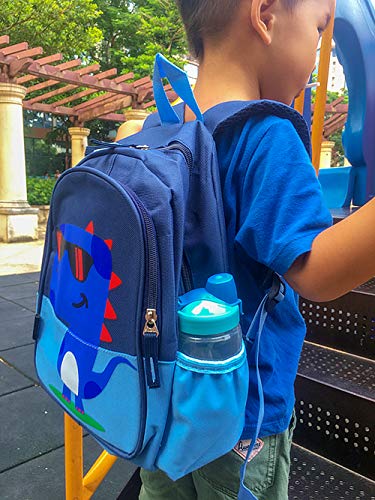 13 inch Kids Toddler Preschool Travel Backpack Kindergarten Cool Cute Cartoon Schoolbag Bookbag For Girls Boys Ages 3-5 Use - color: Dinosaur Blue, size: Medium