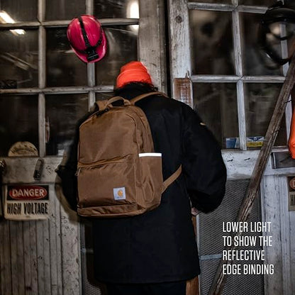 Carhartt 21L Classic Laptop Backpack, Water-Resistant Pack W/ 15" Laptop Sleeve and Organizational Compartments, Mossy Oak Bottomlands - color: Mossy Oak Bottomlands, size: One Size