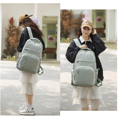 KBTYE Cute School Backpack for Women Men Casual Travel Laptop Backpack Aesthetic Lightweight College Bookbags for Kids(Green) - color: Green