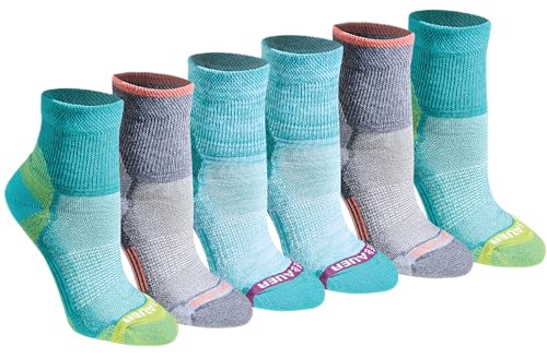 Eddie Bauer Women's Dura Dri Moisture Control 6-pair Quarter Socks - color: Fashion Charcoal Fr (6 Pairs)