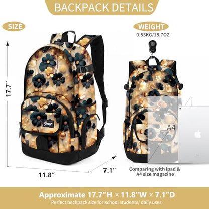 rickyh style School Backpack Travel Bag for Men & Women Lightweight College Back Pack with Laptop Compartmen - color: 04jhua