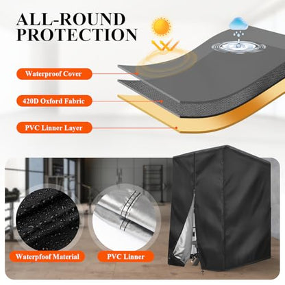 Pull Up Station Cover, Dustproof-Cover for Pull Up Station/Dip Bar Station for Outdoor, Pull Up Rack Machine Protect Home Gym Strength Training Dip Stands Cover - size: Customized Size