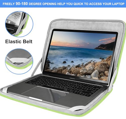 Laptop Sleeve 14 inch, Upgrade Shockproof Protective Computer Case Briefcase Carrying Bag Compatible with 14" HP, Lenovo, Asus, Acer, Notebook, Chromebook Computer, Light Green - color: Light Green, size: 14 Inch
