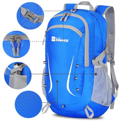 ZOMAKE Lightweight Packable Backpack 35L, Foldable Backpacks Water Resistant Collapsible Light Daypack for Hiking(Dark Blue) - color: Dark Blue B