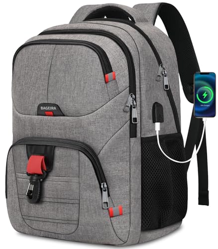 Grey Backpack for Men Women, School Backpack for Boys Girls Teens, Backpacks for School, College Back Pack, Book Bag, Water Resistant Bookbag, Business Work Travel mochilas para hombres - color: B4-grey, size: 15.6 Inch