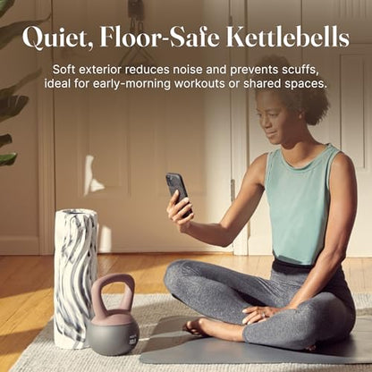 WeGym Soft Kettlebells with Cushioned Impact-Resistant Base and Anti-Slip, Wide-Grip Handle for Home Workouts, Weightlifting, and Full Body Strength Training - color: Pink-3 PCS, style: 10+15+20LB