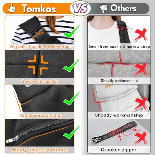 Tomkas Small Dog Cat Sling Carrier Puppy Purse Travel Wrap Soft Crossbody Pet Bag (Black, M - Zip Pocket & Adjust Strap) - color: Black