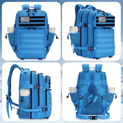 Lovelinks21 45L Tactical Assault Backpack 3 day assault pack with Molle Waterproof backpack Rucksack for Tactical Backpacks (Dark Blue) - color: Dark Blue