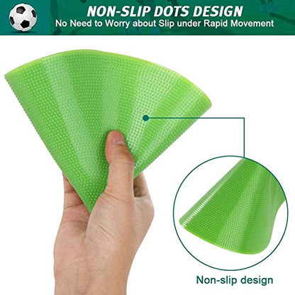 Poly Spots Spot Markers for Gym Floor 4.72inch 6inch 9inch 24/36 Pcs Non-Slip Rubber Floor Dots Round Agility Markers Flat Cones for Sports Soccer Basketball PE Training, Dance, Classroom - style: 36Pcs 9 inch