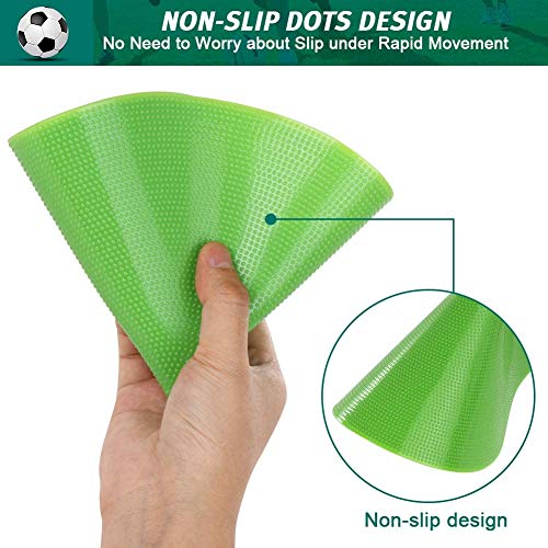 Poly Spots Spot Markers for Gym Floor 4.72inch 6inch 9inch 24/36 Pcs Non-Slip Rubber Floor Dots Round Agility Markers Flat Cones for Sports Soccer Basketball PE Training, Dance, Classroom - style: 30Pcs 9 inch
