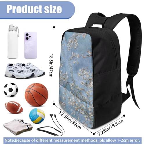 Basketball Backpack With Separate Ball Compartment And Shoes Fit Basketball Volleyball Football - color: Almond Blossom Blue