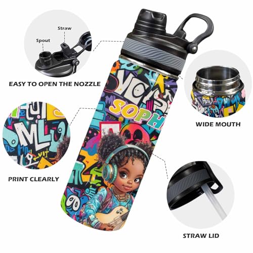 Custom Diaper Bag for Girls Personalized Diaper Bag Backpack &Insulated Water Bottle with Name Custom Monogram Baby Travel Bag Nursing Diaper Mommy Backpack with Adjustable Shoulder Straps Nappy Bag - color: Design 05