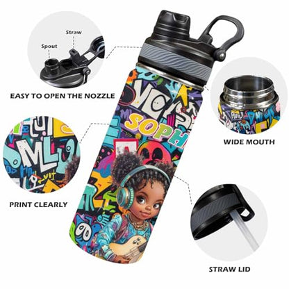Custom Diaper Bag for Girls Personalized Diaper Bag Backpack &Insulated Water Bottle with Name Custom Monogram Baby Travel Bag Nursing Diaper Mommy Backpack with Adjustable Shoulder Straps Nappy Bag - color: Design 05