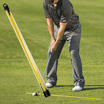 RiToEasysports Swing Trainer Epoxy Fiberglass Direction Indicator Stick 48.23in Foldable Practice Stick for Putting Swing Alignment Training for Beginners and Coaches