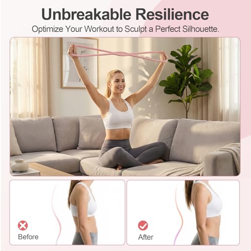 Figure 8 Resistance Band, Exercise Band for Physical Therapy, - color: 15LB Pink