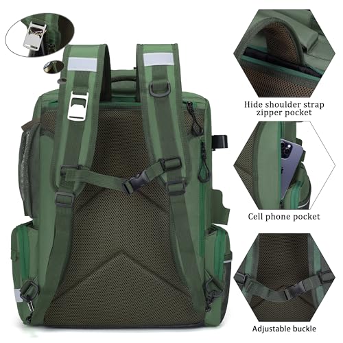 WANOON Fishing Tackle Storage Bags - color: Army Green, size: 45L-Without Tackle Boxes