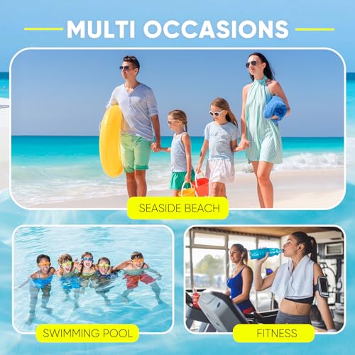HOHOM Swim Mesh Beach Bag, Waterproof Gym Bags for Women and Men, Large Pool Bag Swimming Gear Drawstring Backpack - color: Slate Gray