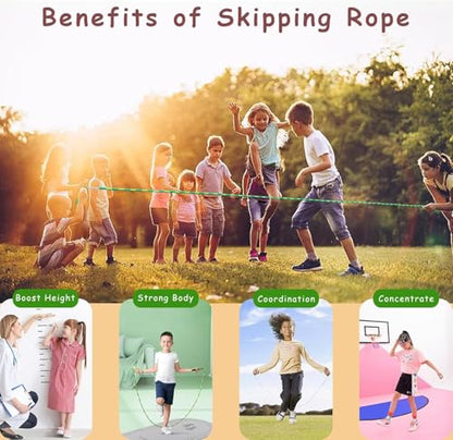 Jump Rope for Kids Girls and Boys, Soft Beaded Jump Ropes, Adjustable Skipping Rope, Tangle-Free Segmented Rope for Kid and Women Men Adults Exercise, Keeping Fit, Training - 9.2Ft - color: 4Pack-PGBP