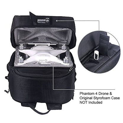 Smatree Hard Shell Backpack Compatible for DJI Phantom 4/4 Pro (Original Styrofoam Case, Phantom 4 Battery, Propellers Not Included)