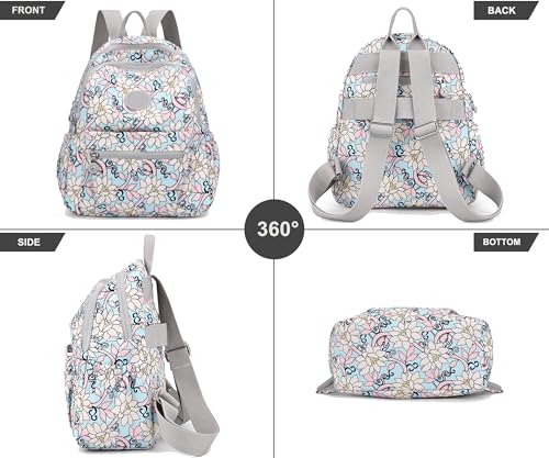 Pealwel Mini Backpack Purse for Women,Small Nylon backpacks for Ladies Backpacks Women Anti Theft Travel Bag (Vine flower) - color: Vine Flower