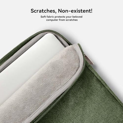 Voova Laptop Bag 17 17.3 Inch Water-resistant Laptop Sleeve Case with Shoulder Straps & Handle, Computer Case Cover Slim Briefcase Compatible with 17-18” Hp Dell Asus Acer, Army Green - color: Army Green, size: 17-17.3 In
