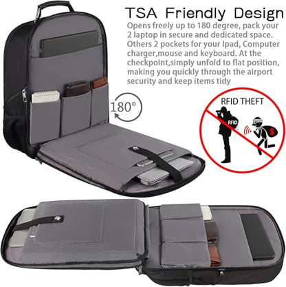 Travel Laptop Backpack,Extra Large 18.4 inch Gaming Laptop Backpacks,Big Capacity TSA Friendly RFID Anti Theft Pocket College Heavy Duty Computer bag for Women Men - color: Blue