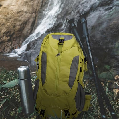 Hiking Backpack 40L, Waterproof Hiking Backpack with Rain Cover, Large Camping Bag Outdoor Sport Travel Daypack | Rain Cover - color: Green