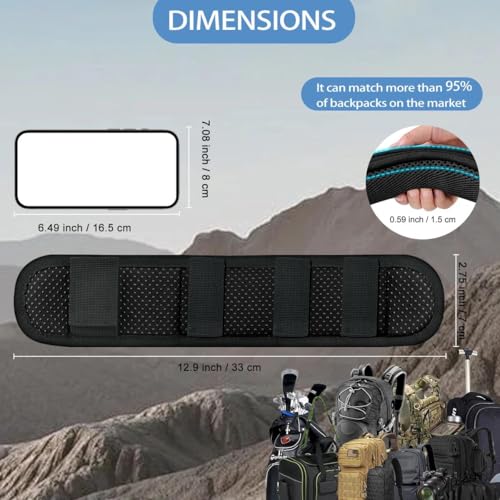 ZINMARK 2-Pack Shoulder Pad Anti-Slip Cushion Breathable Pad for for Laptop Bags, Messenger Bags, Briefcase Bags, Luggage Bags, Tool Bags, Travel Bags and Most Bags, Black - color: Black