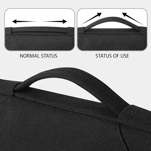 15.6 Inch Laptop Sleeve Case, Laptop Protective Carry Case with Retractable Handle for MacBook Pro 16,Microsoft Surface,Dell XPS,HP Envy,Lenovo ThinkPad,ASUS,Acer,Black - color: Black, size: 15.6 Inch