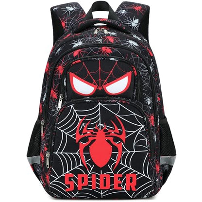 abshoo Cute Spider School Backpack For Boys Elementary Kindergarten Kids School Bag (Spider Black) - color: Spider Black