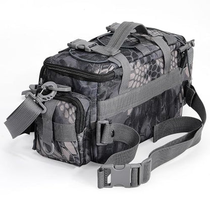 Sougayilang Fishing Tackle Bags - Fishing Tackle Storage Bags for Saltwater or Freshwater Fishing Gear - Padded Shoulder Strap - Tackle Box Bag Fishing Bag(Grey) - color: Grey without a 3600 Tackle Tray