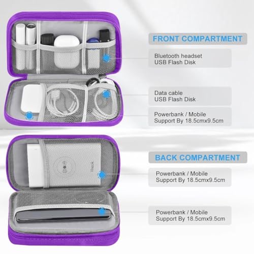 ZINMARK Slim Expandable Laptop Backpack with Small Case for 15-16 inch Notebooks,Water Resistant Computer Bag for College Business for Men Women，Black Purple - color: Black Purple