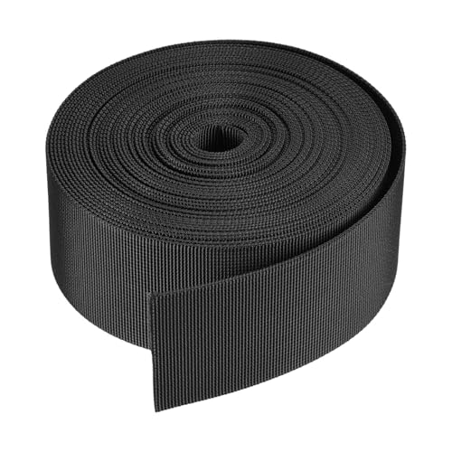 Nylon Webbing Strap Nylon Webbing Straps Durable Nylon Strap for Outdoor DIY Gear Repair,Backpack,Cargo Strap,Luggage-Rack,Pet Collars,Crafts - color: Black, size: 2 inchx10 Yards