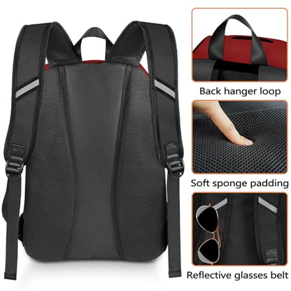 MATEIN Basketball Bag, Sturdy Soccer Bag with Ball Holder & Shoe Compartment, Large Basketball Backpack for Training Equipment, Water Resistant Sports Ball Backpack Fits Volleyball Football, Colorful - color: Red