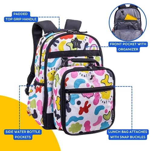 J World Duet Kids Backpack & Lunch Box Set For Boys & Girls Pre-K to Elementary School, Kiddo - color: Kiddo