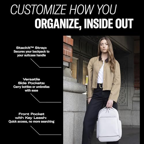 Samsonite Paralux Everyday Backpack - Laptop & Tablet Backpack with 5 Compartments, Removable TecKit™ Pouch, Microsuede Trim, Water Bottle Pockets - Work, Commute & Travel Bag - Stone Grey - color: Stone Grey
