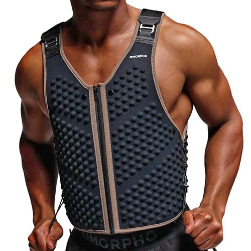 OMORPHO Men’s 20 lb G-Vest Icon Bundle, adjusts from 10 lb to 20 lb in increments with included G-Pack weight panels, low-profile, fully adjustable, comfort fit. Great for walking, hiking, running and training. - color: Luxe