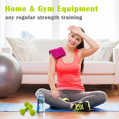Saorzon Dumbbells Set of 2 Exercise Fitness Dumbbell for Home Gym Free Weights Hand Hex Dumb Bells - color: Green, style: 4 Pounds,Pair