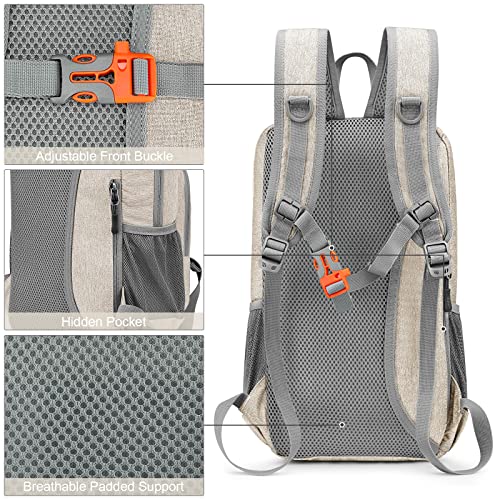 G4Free Mini 10L Hiking Daypack Small Hiking Backpack Cycling Compact Shoulder Backpack Outdoor for Men Women - color: Ivory