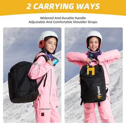 Ski Boot Bag - 32L Ski & Snowboard Boot Travel Backpack for Boots, Helmet, Goggles & Snowsuits