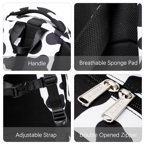 abshoo Lightweight Kids Backpack For Girls Kindergarten Elementary School Bookbag (Cow Print) - color: Cow Print
