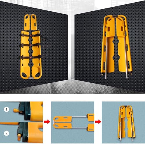 Portable Stretcher, Medical Emergency Scoop Stretcher,Adjustable Lightweight Aluminum Folding Stretcher,EMS EMT Medical Spine Board,for Ambulance, Fire Rescue