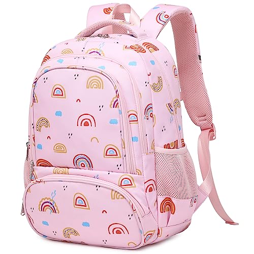abshoo Lightweight Rainbow Kids Backpack For School Girls Elementary Kindergarten Bookbag School Bags (Rainbow) - color: Rainbow