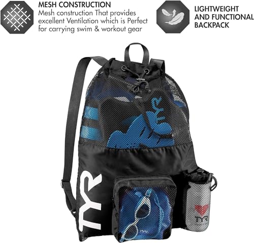 TYR LBMMB360ALL Big Mesh Mummy Backpack BLK/WHT All - color: Blk/Wht