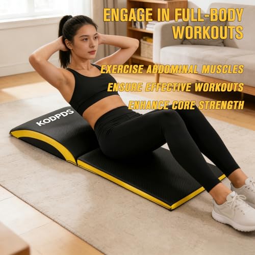 Ab Exercise Mat - Sit Up Pad - Ab Workout Pad for Sit Up, Core Training, Total Body Workout, Full Range of Motion Ab Workouts, Foldable Double Thick Situps Pad