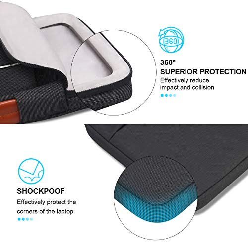 Lacdo 360° Protective Laptop Sleeve Case for 14 inch MacBook Pro M5 Pro/Max A3426 A3427 (2026), M5/M4/M3/M2/M1 A3434 A3112 A3401 A3185 A2918 A2992 | 13.8 inch Surface Laptop 7th Computer Bag, Black - color: Black, size: New MacBook Pro 14 Inch
