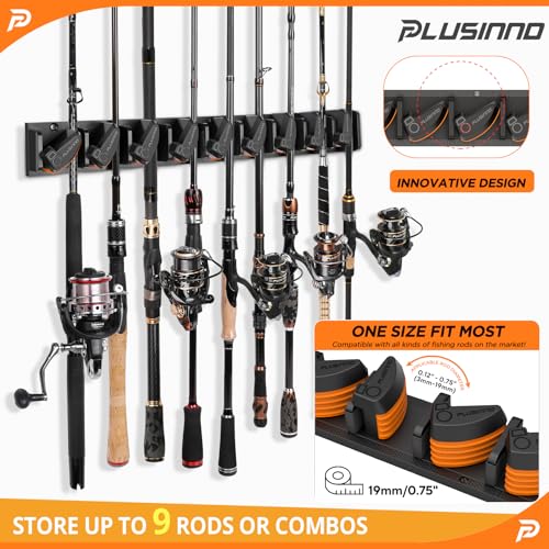 PLUSINNO Fishing Gear,Full Fishing Pole kit Include Fishing Rod and Reel Combo, Tackle Box with Fishing Lures, Fishing Accessories, Fishing Pliers,Fishing Gifts for Men with Fishing Tool Kit - style: Orange Fishing Combo With Fishing Rod Holder