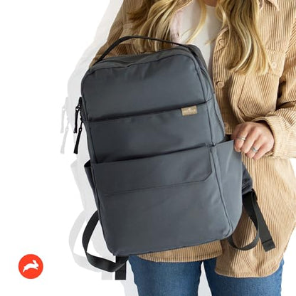 RED ROVR Roo Lightweight 1 LB Diaper Bag Backpack | 11 organizational pockets| Durable & Water-Resistant (Charcoal) - color: Charcoal