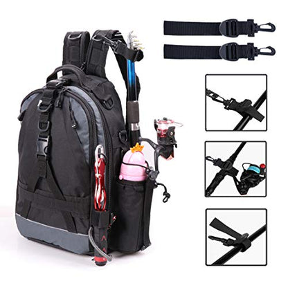 Fishing Backpack with Rod Holder & Tackle Box Storage - Gift for Women