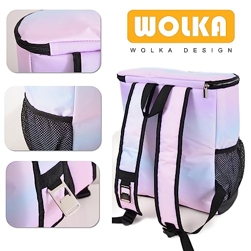Wolka Cooler Backpack 30 Cans,Portable Backpack Coolers Insulated Leak Proof,Waterproof Soft Sided Cooler Bag for Travel,Beach,Camping,Picnic,Lunch Backpack for Women (Dream Cloud) - color: Dream Cloud
